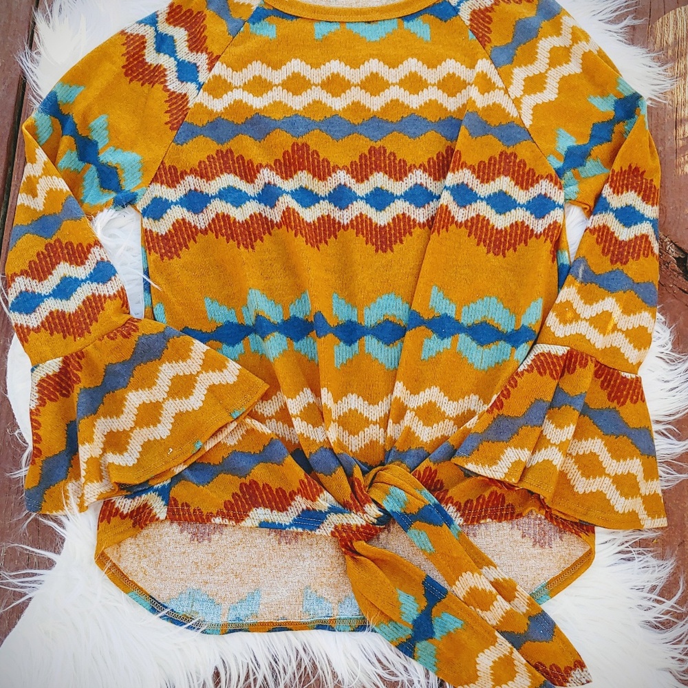 Aztec print top